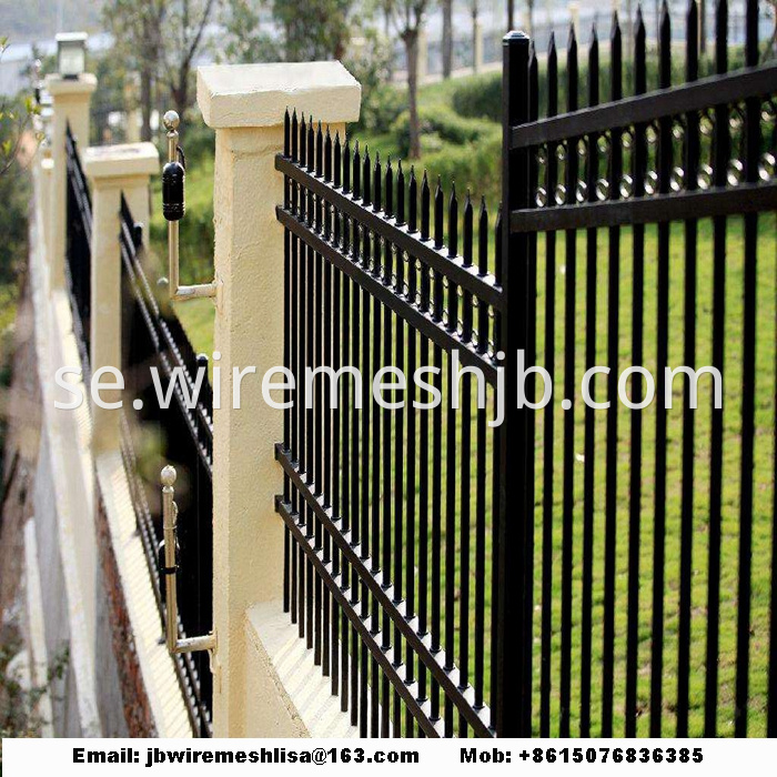 Powder Coated Security Zinc Steel Fence